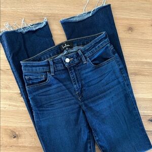 Frayed Slim Bootcut Jeans